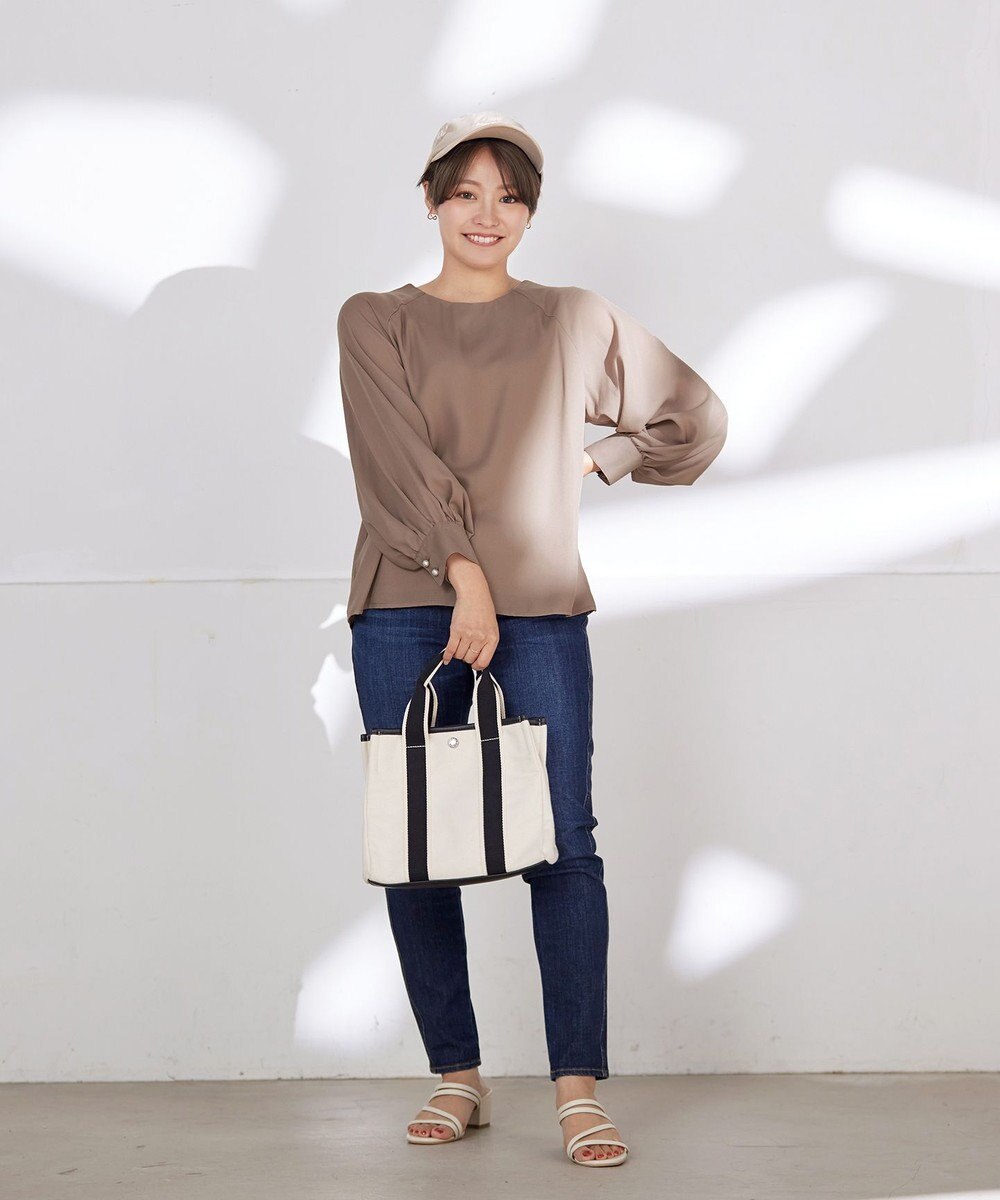 Tiaclasse 【洗える】ラグランパフスリーブブラウス 