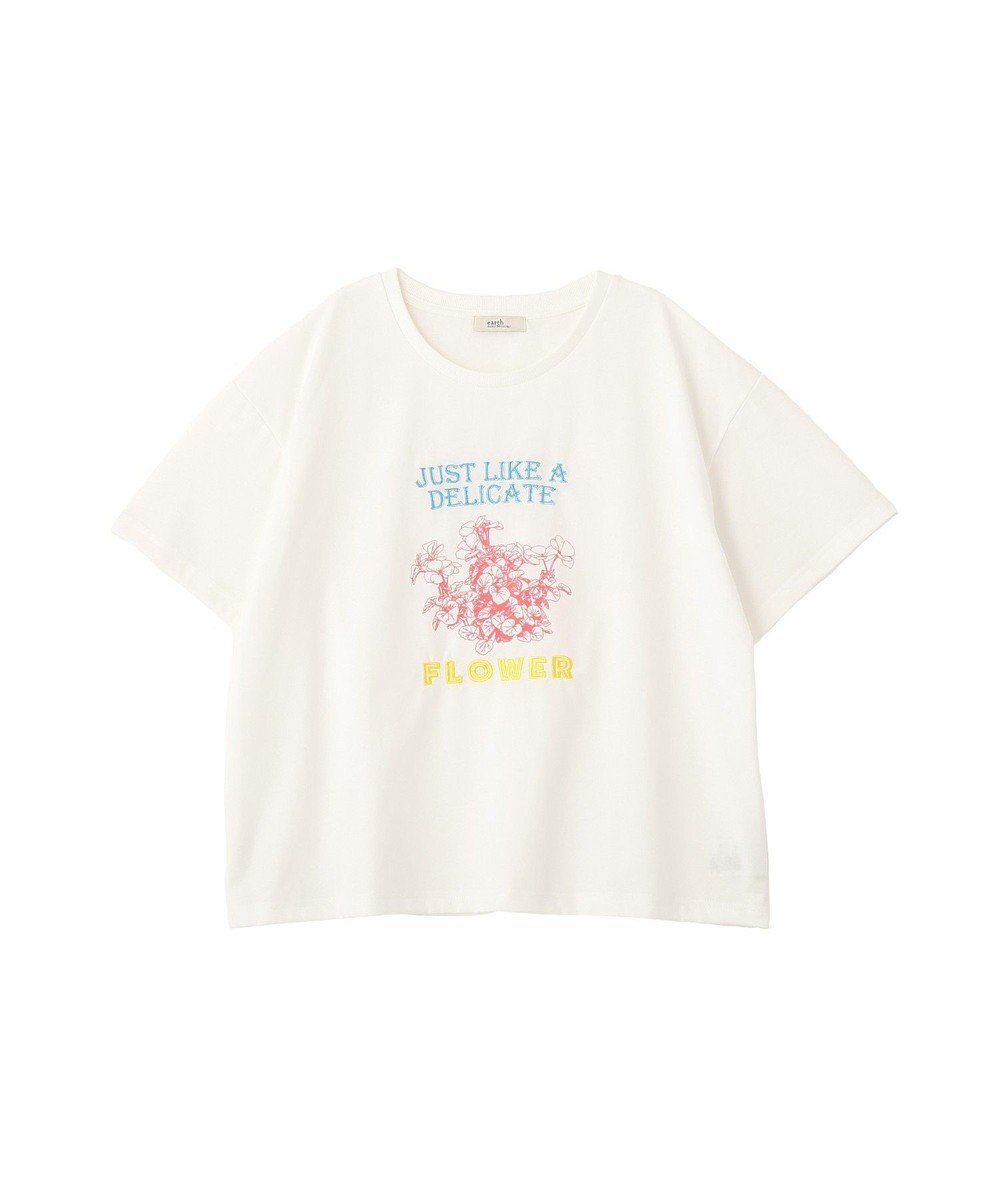 earth music&ecology 刺繍Tシャツ 