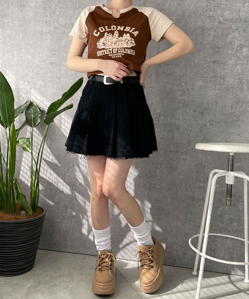 WEGO ベルトツキプリーツスカパン 