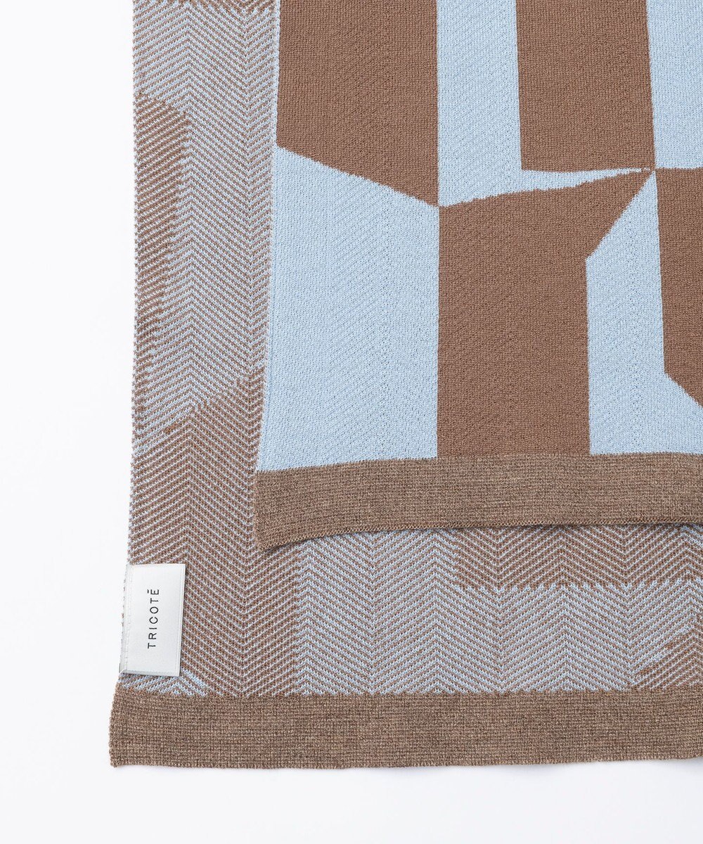TRICOTE GEOMETRIC HERRINGBONE REBERSIBLE SCARF / キカヘリンボーンリバーマフラー 