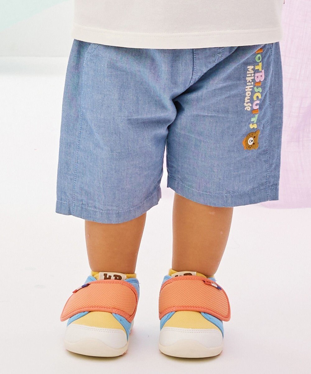 MIKI HOUSE HOT BISCUITS 【80-120cm】 パステルロゴ 6分丈パンツ 