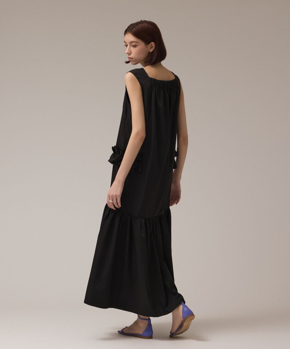 GRACE CONTINENTAL サイドフリルタフタワンピース 