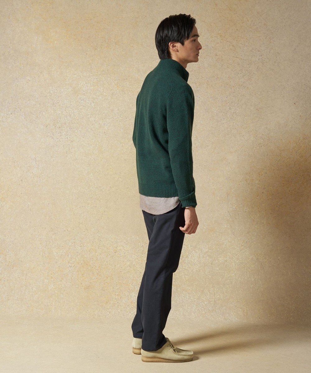 J.PRESS MEN 【Cash Lamb's Wool】ケーブルハーフジップ ニット 