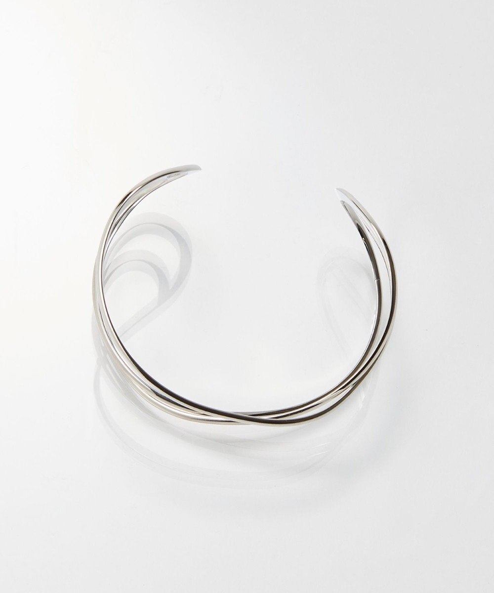 Phoebe ニュアンスラインワイドカフバングル シルバー 