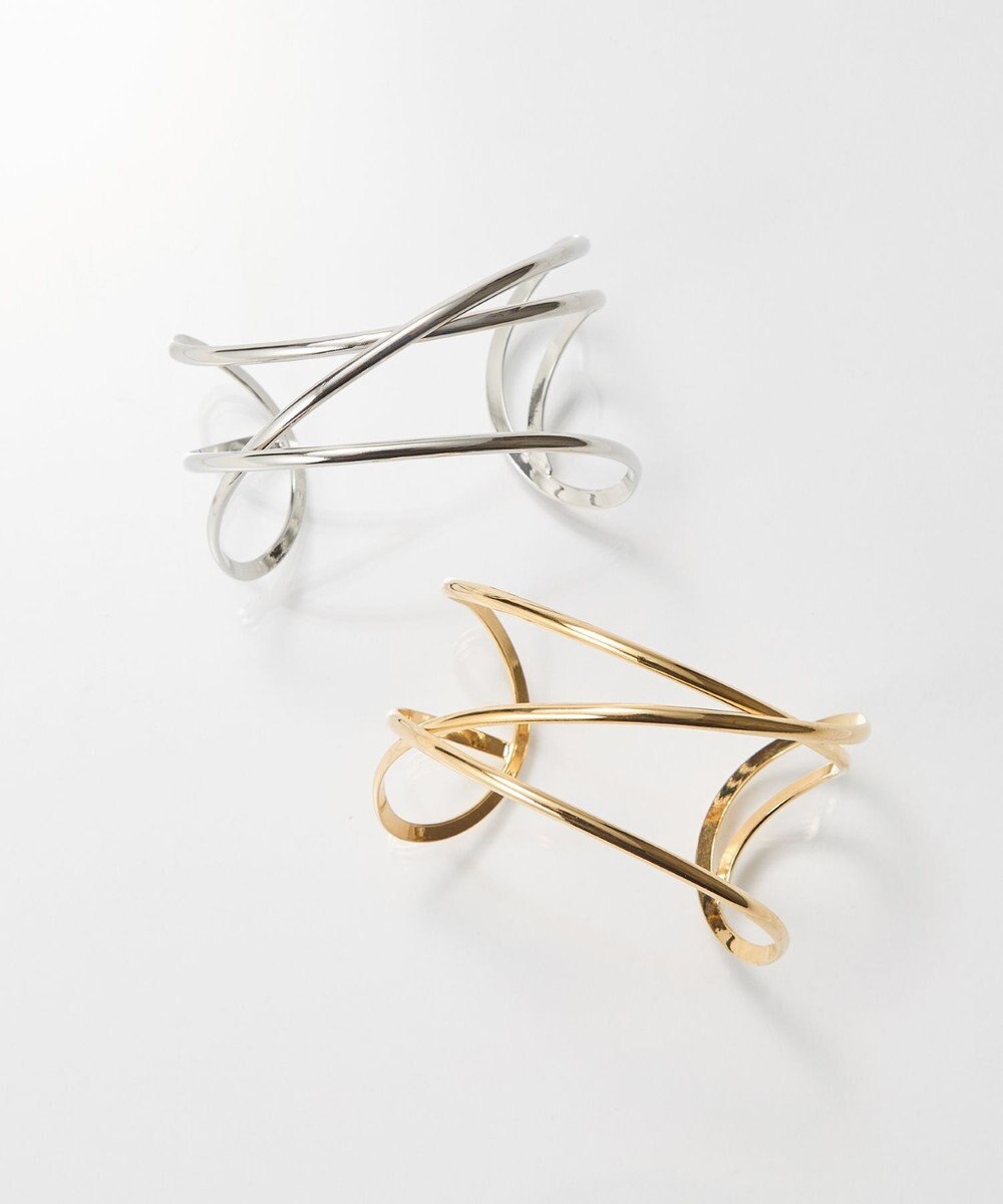 Phoebe ニュアンスラインワイドカフバングル シルバー 