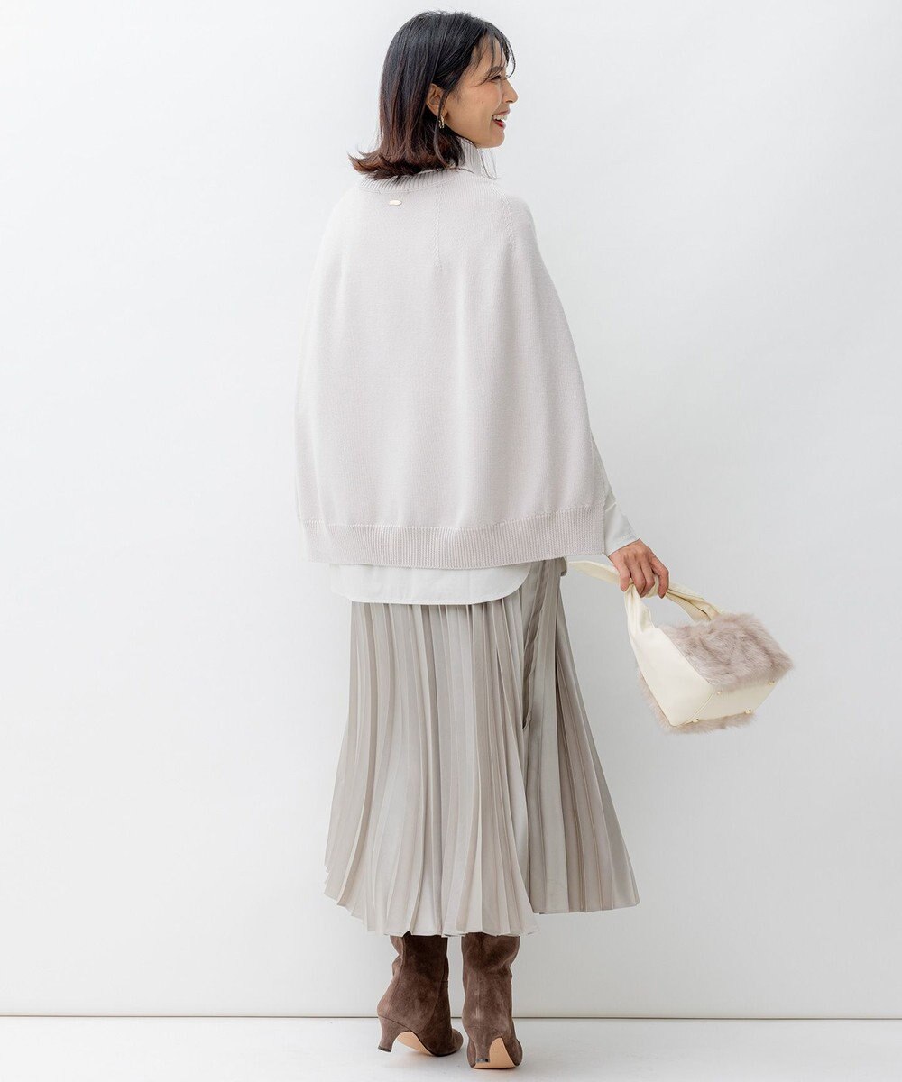 23区 【洗える】レザーライク プリーツスカート 