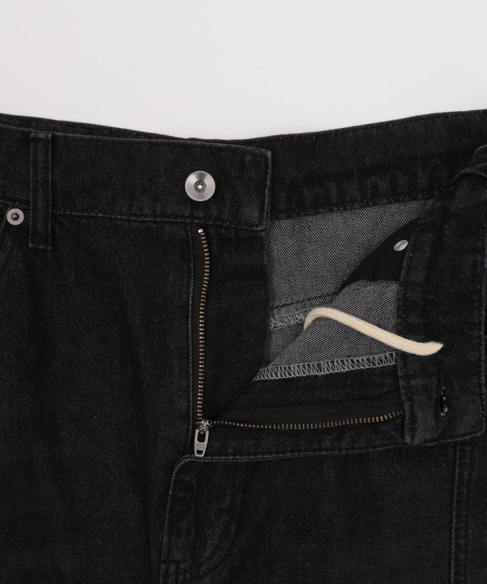 WEGO 【SMLサイズ展開/ウエスト紐】イージー3Dバレルレッグデニムカーゴパンツ 