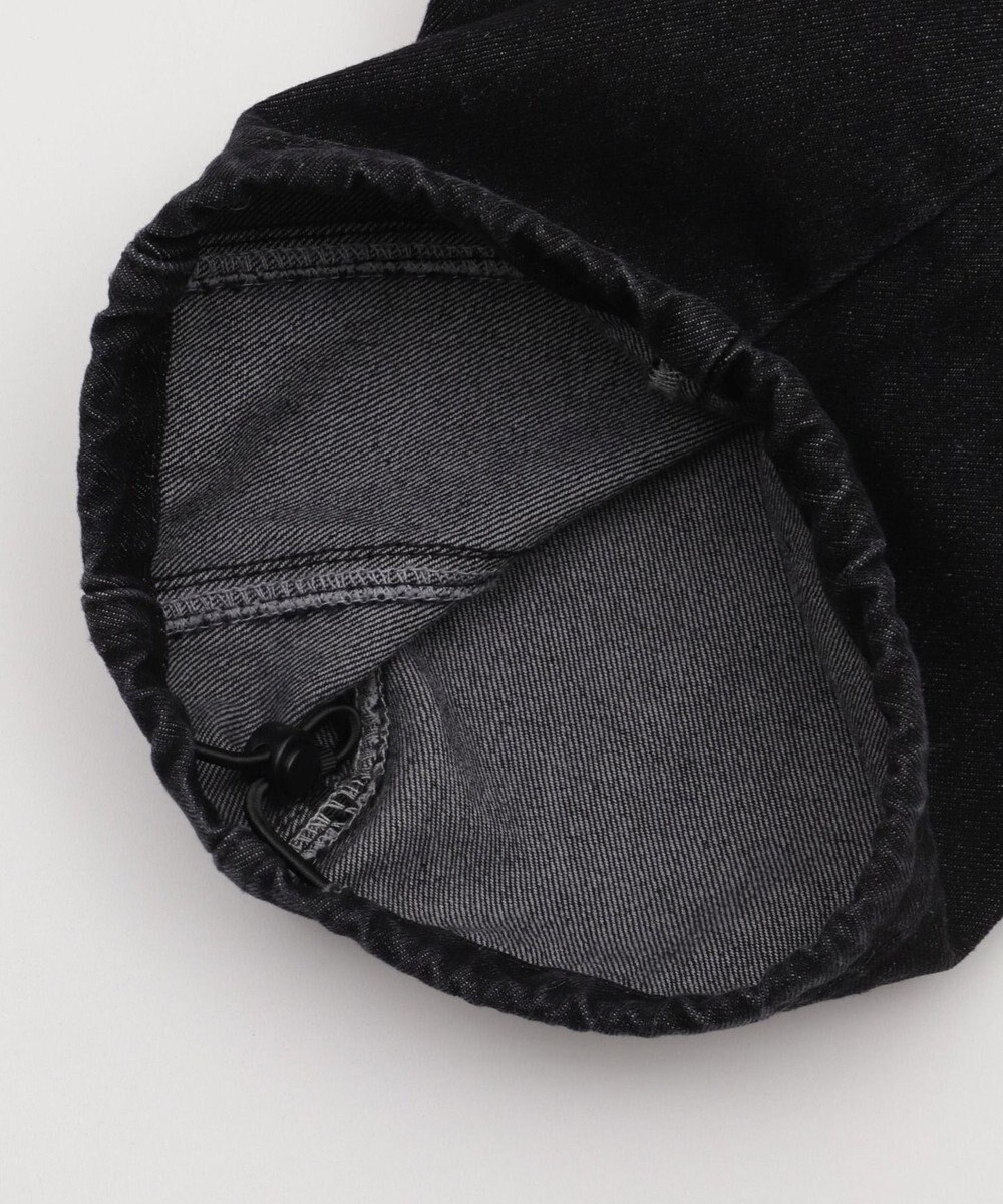 WEGO 【SMLサイズ展開/ウエスト紐】イージー3Dバレルレッグデニムカーゴパンツ 