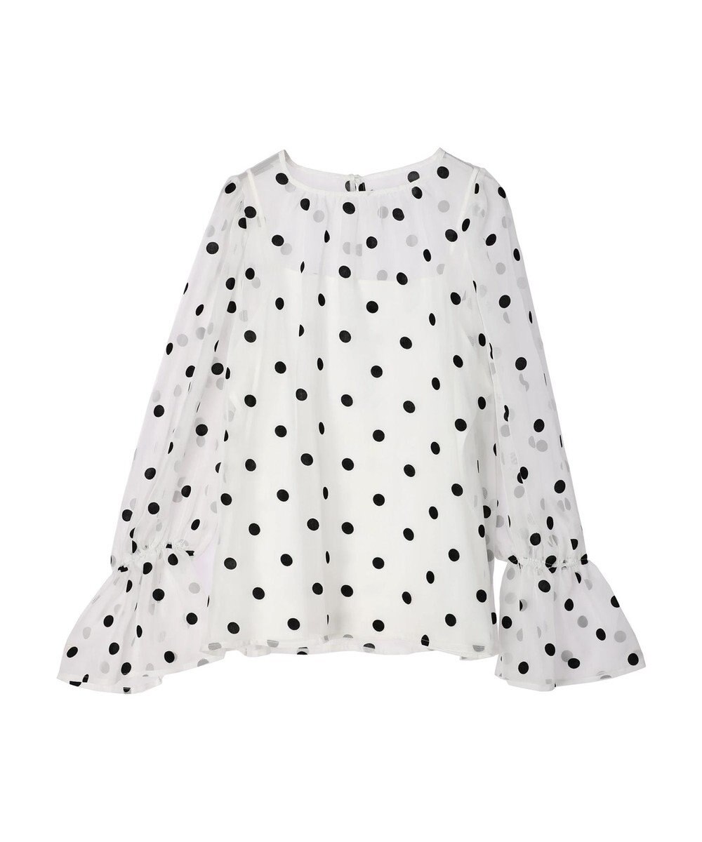 Green Parks Ｂ．ＳＥＴ２点　シアードットブラウス＋キャミソール 