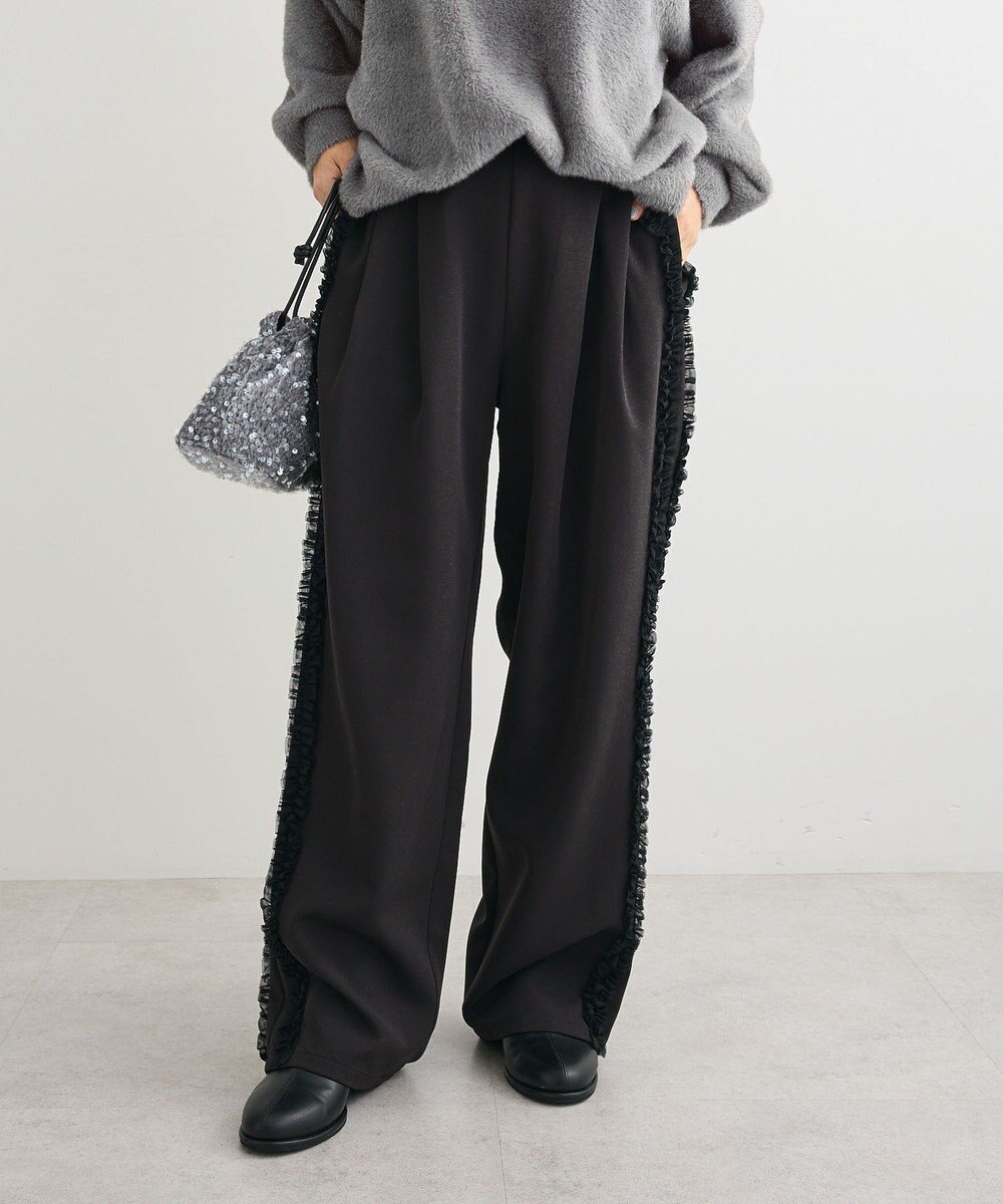 Green Parks ・ｓｗｉｎｇ　ｂｙ　サイドフリルワイドパンツ 