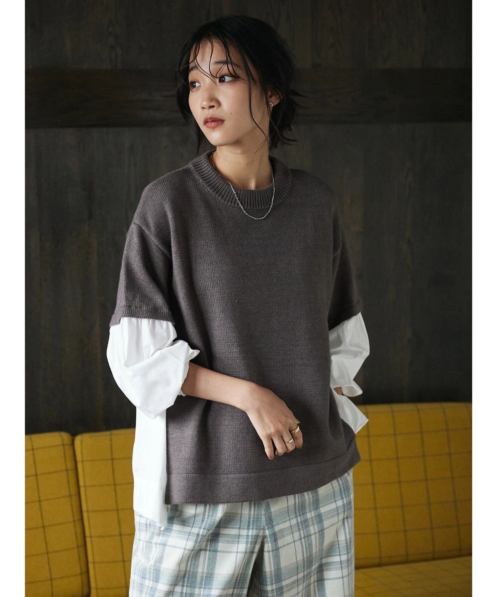 CRAFT STANDARD BOUTIQUE シャツドッキングニットプルオーバー 