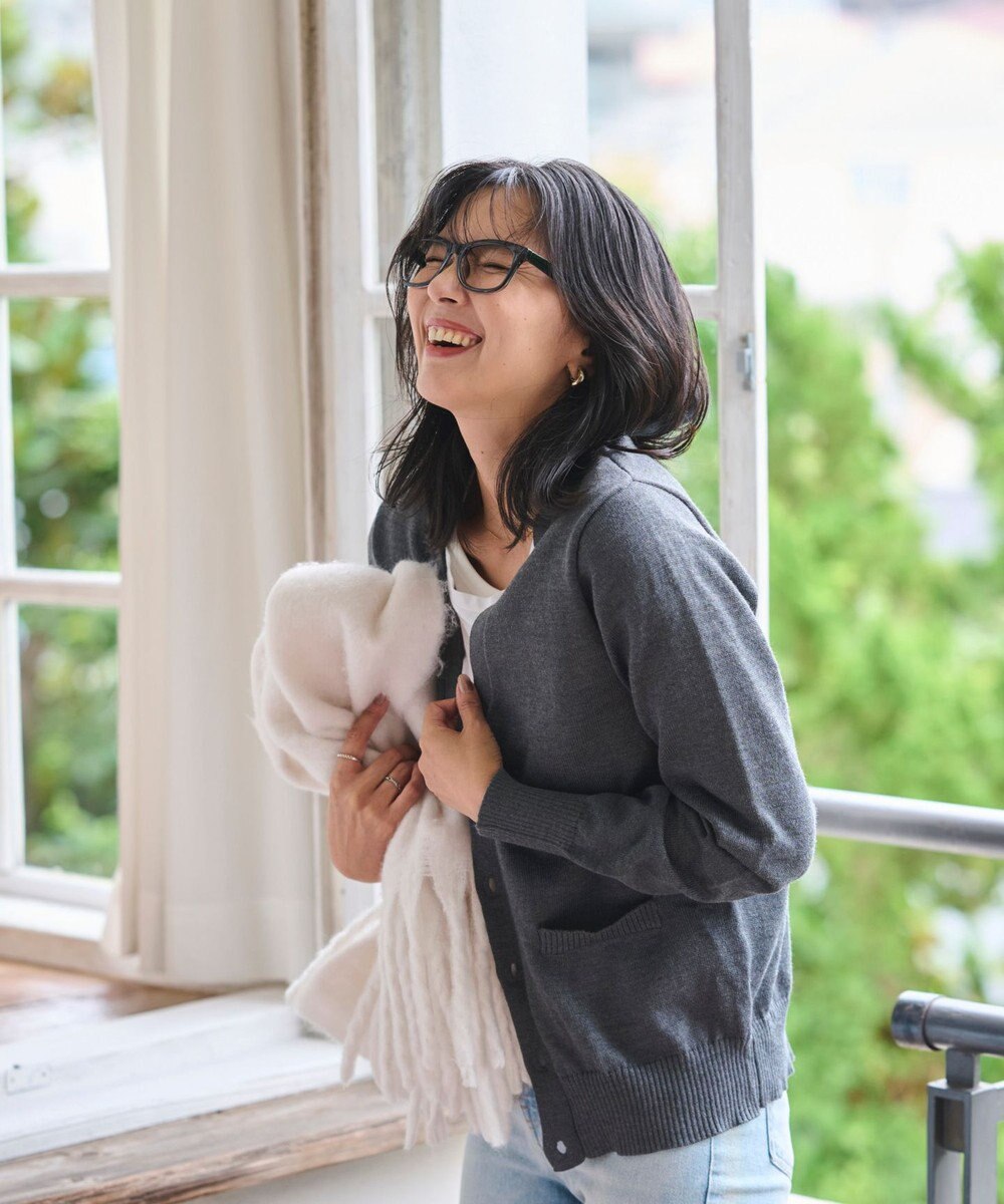 WEGO 【WEB限定/2025年秋冬新作//洗濯OK/毛玉レス/MLXLサイズ展開/オフィス/カジュアル】ベーシックニットカーディガン 