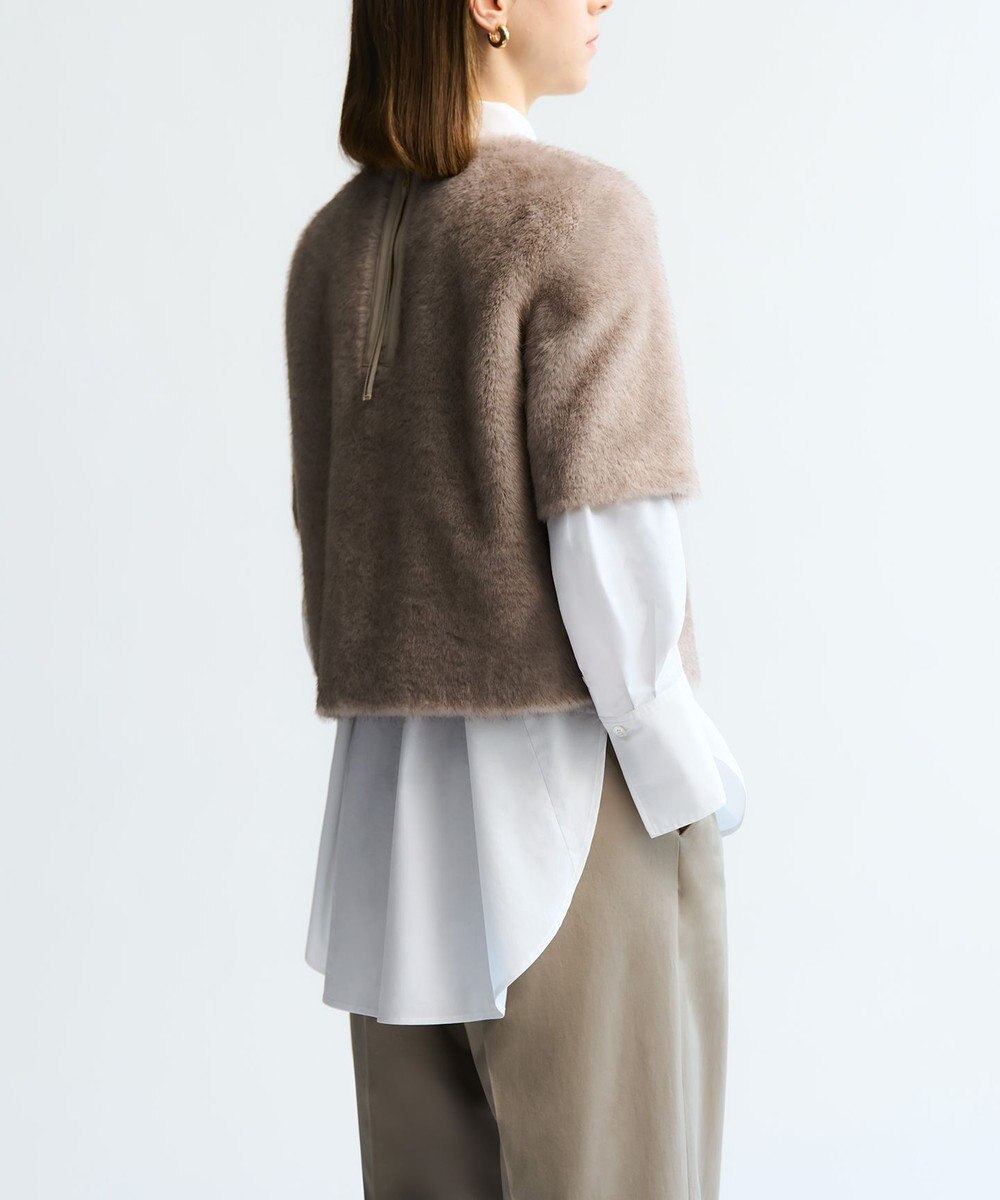 23区 【GOLD LABEL】コットンライトタフタ バックドロスト シャツ 