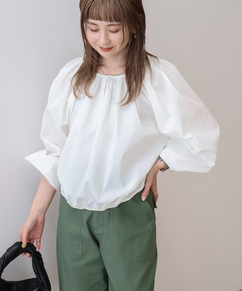 AMERICAN HOLIC イージーケアオフショルダーギャザーブラウス 