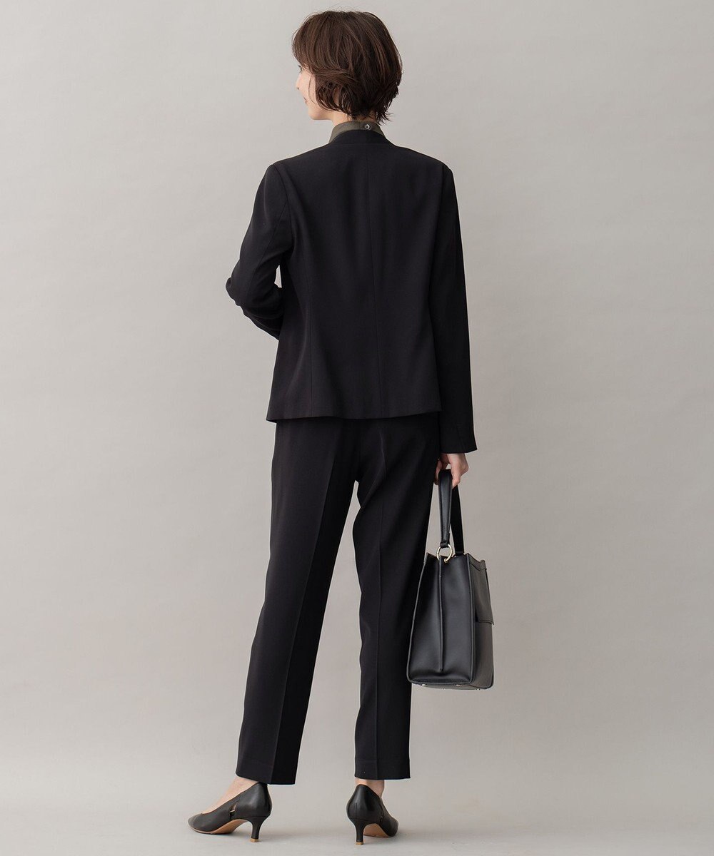 自由区 【XSサイズ～/洗える】ダブルフェイススーティング ノーカラージャケット 