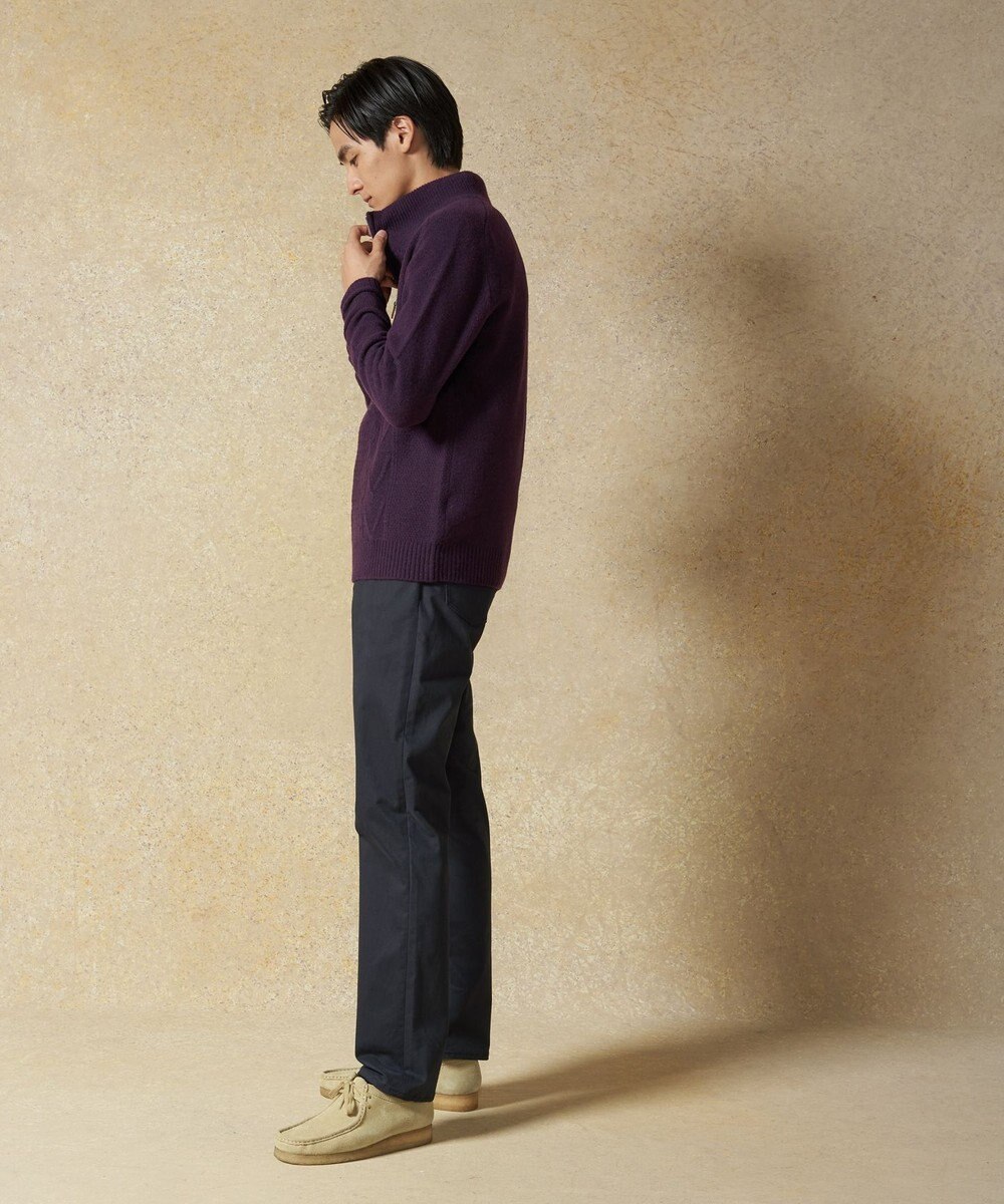 J.PRESS MEN 【Cash Lamb's Wool】ケーブルハーフジップ ニット 