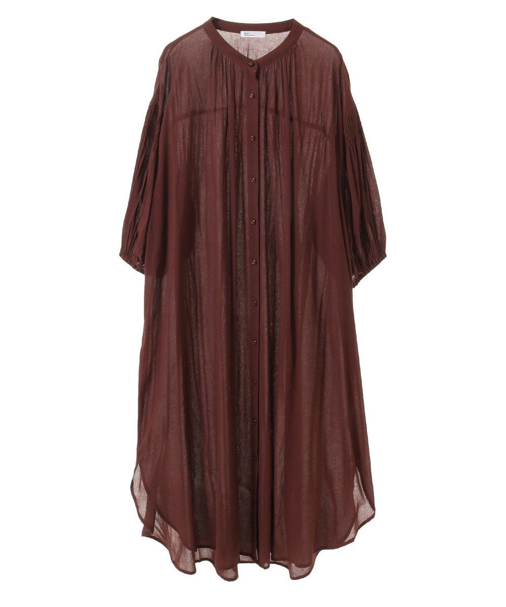 CRAFT STANDARD BOUTIQUE ヴィンテージボイル袖シャーリングワンピース 