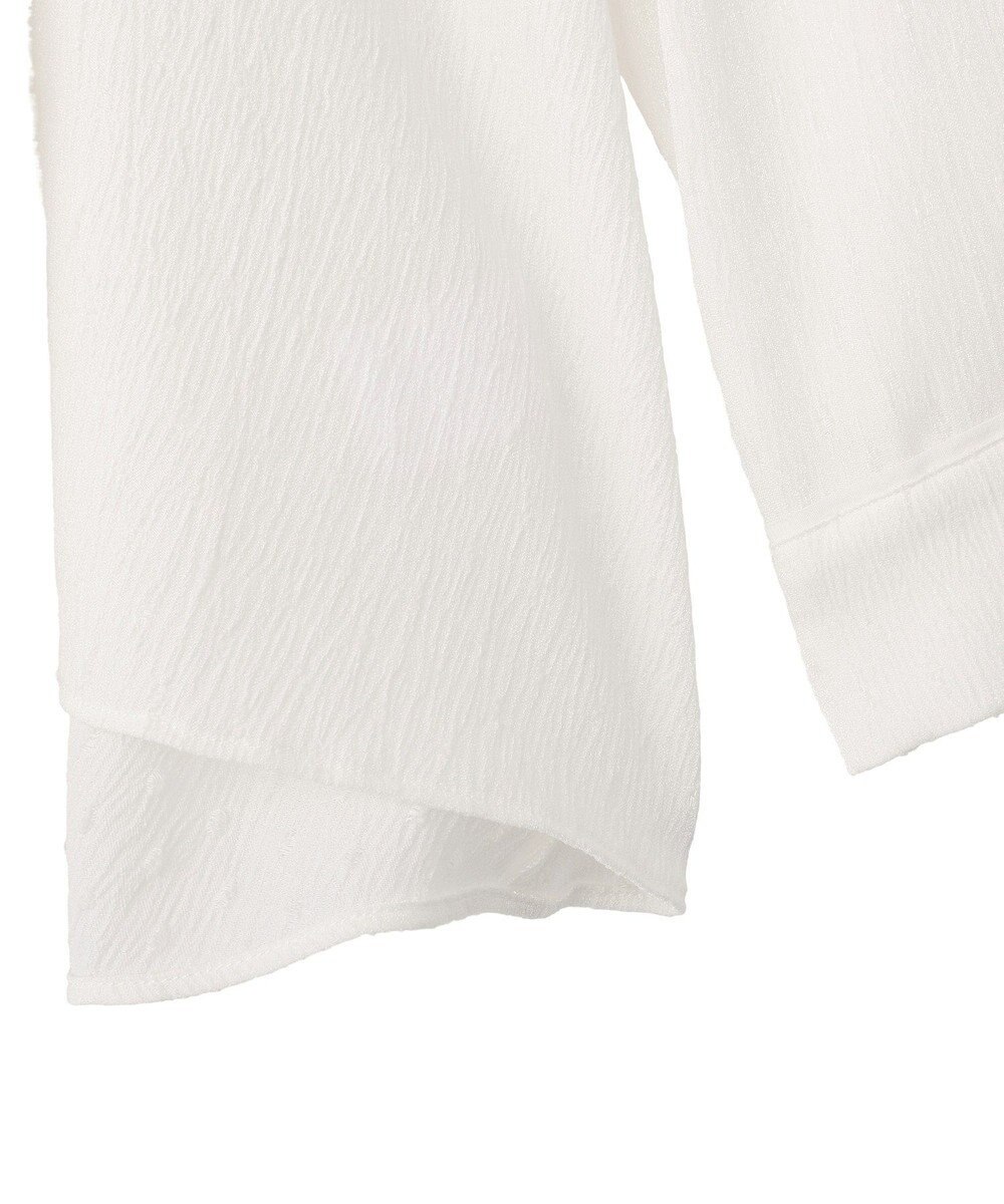 YECCA VECCA パールジャガードペプラムブラウス 