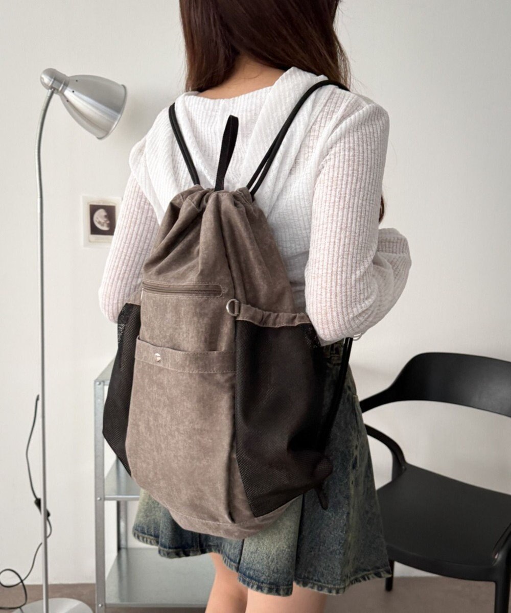 WEGO サイドメッシュポケットナップサック 