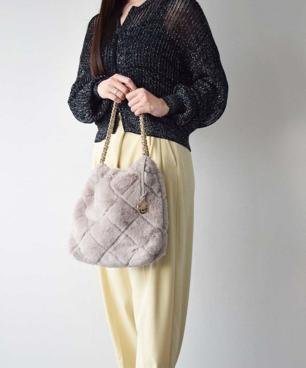 INTER-CHAUSSURES 【MARCO MASI】チェーンハンドルフェイクファーバッグ 