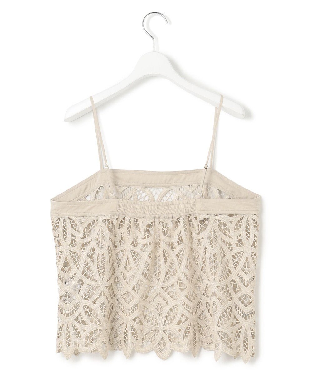 23区 L 【好評につき新色追加/汗じみ防止】エンブロイダリージャージー レースキャミソール付き カットソー 