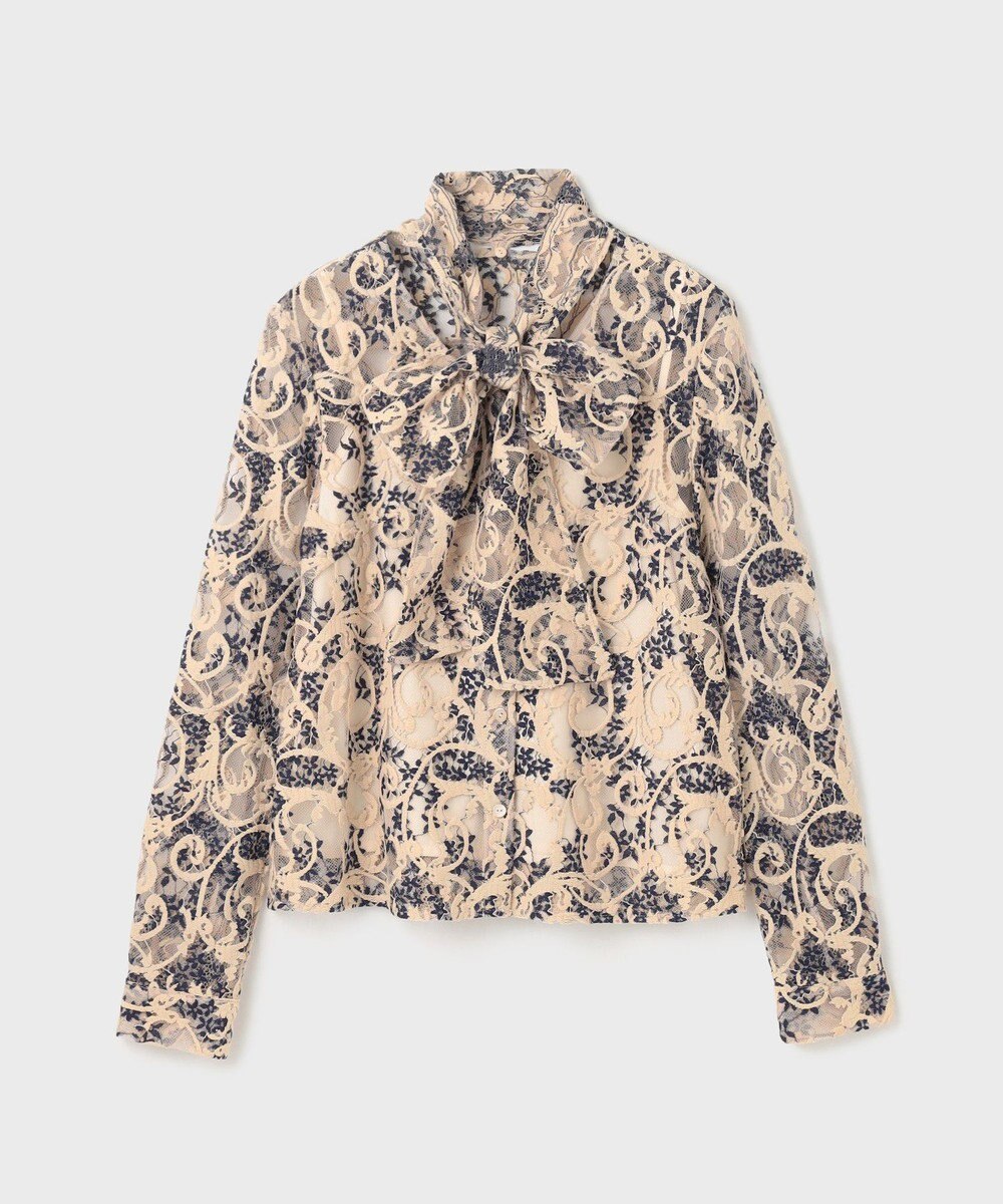 GRACE CONTINENTAL ボウタイ付レースブラウス 