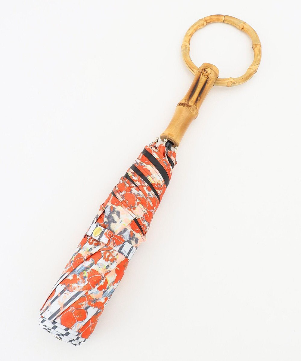 自由区 【UVカット・晴雨兼用】オルタンシアプリント 折りたたみ傘 