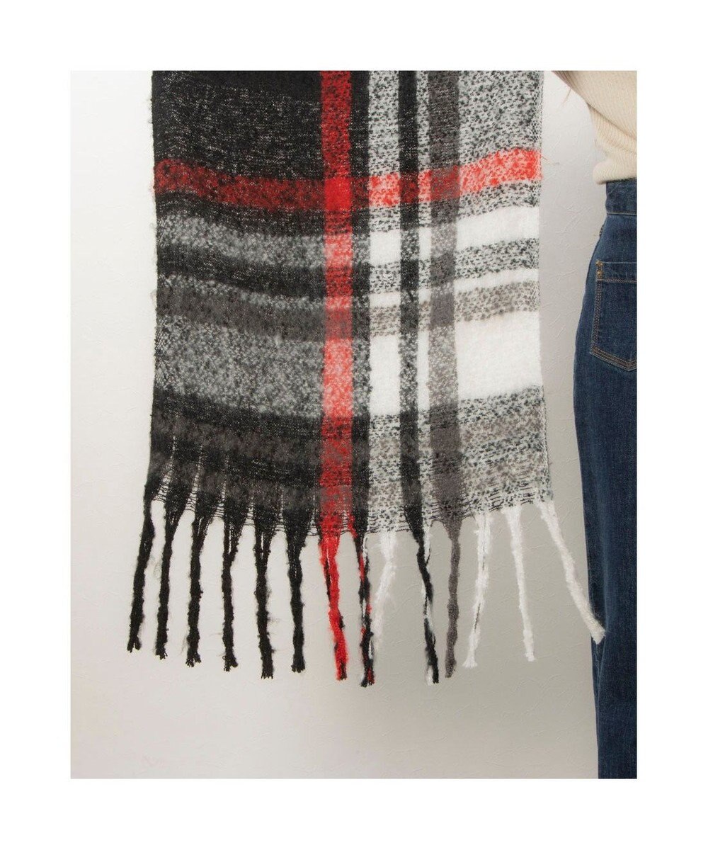 UNBILLION カシュネ cache nez / 太フリンジハーフチェックストール 