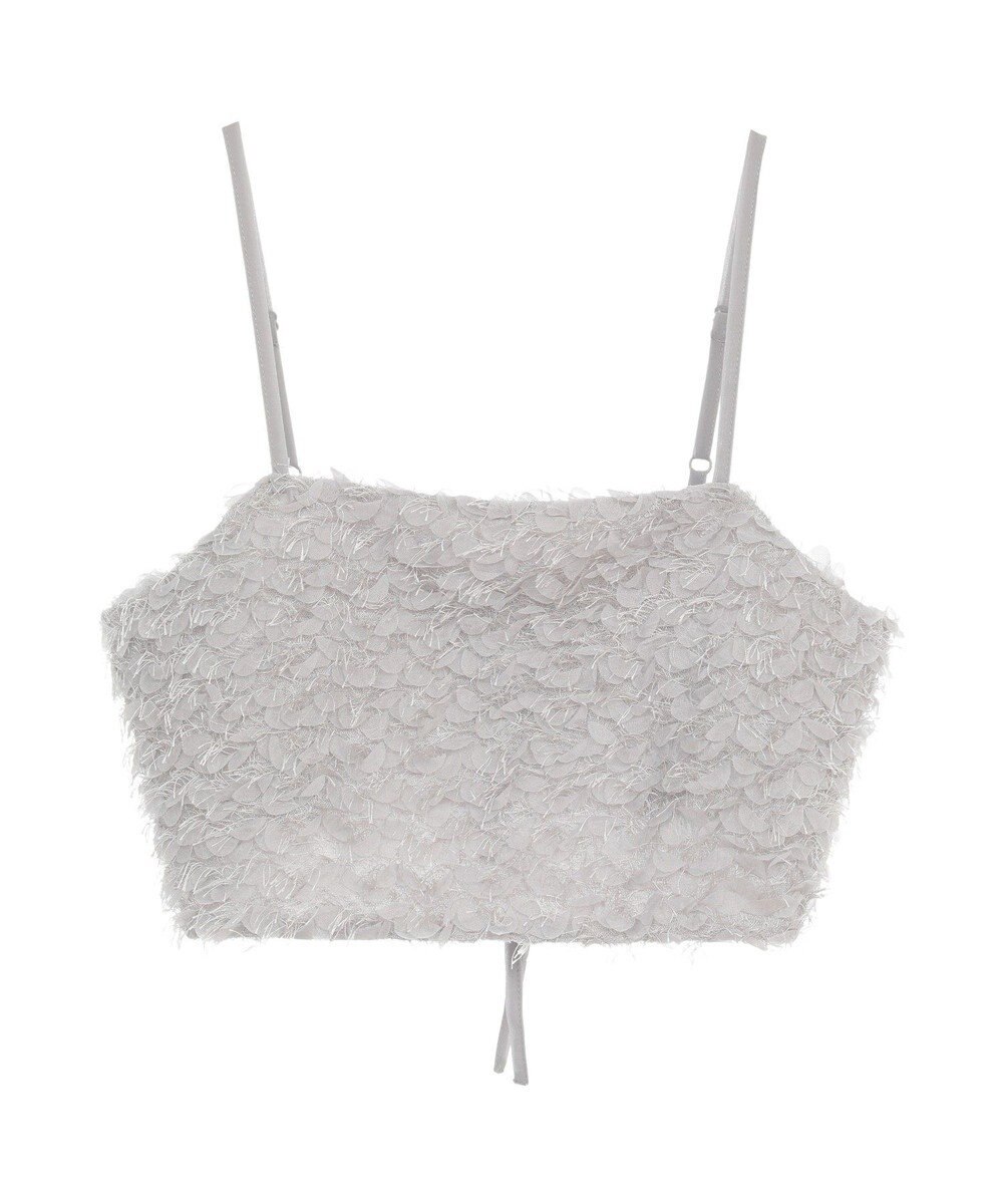 earth music&ecology フリンジミックスチュールビスチェ 