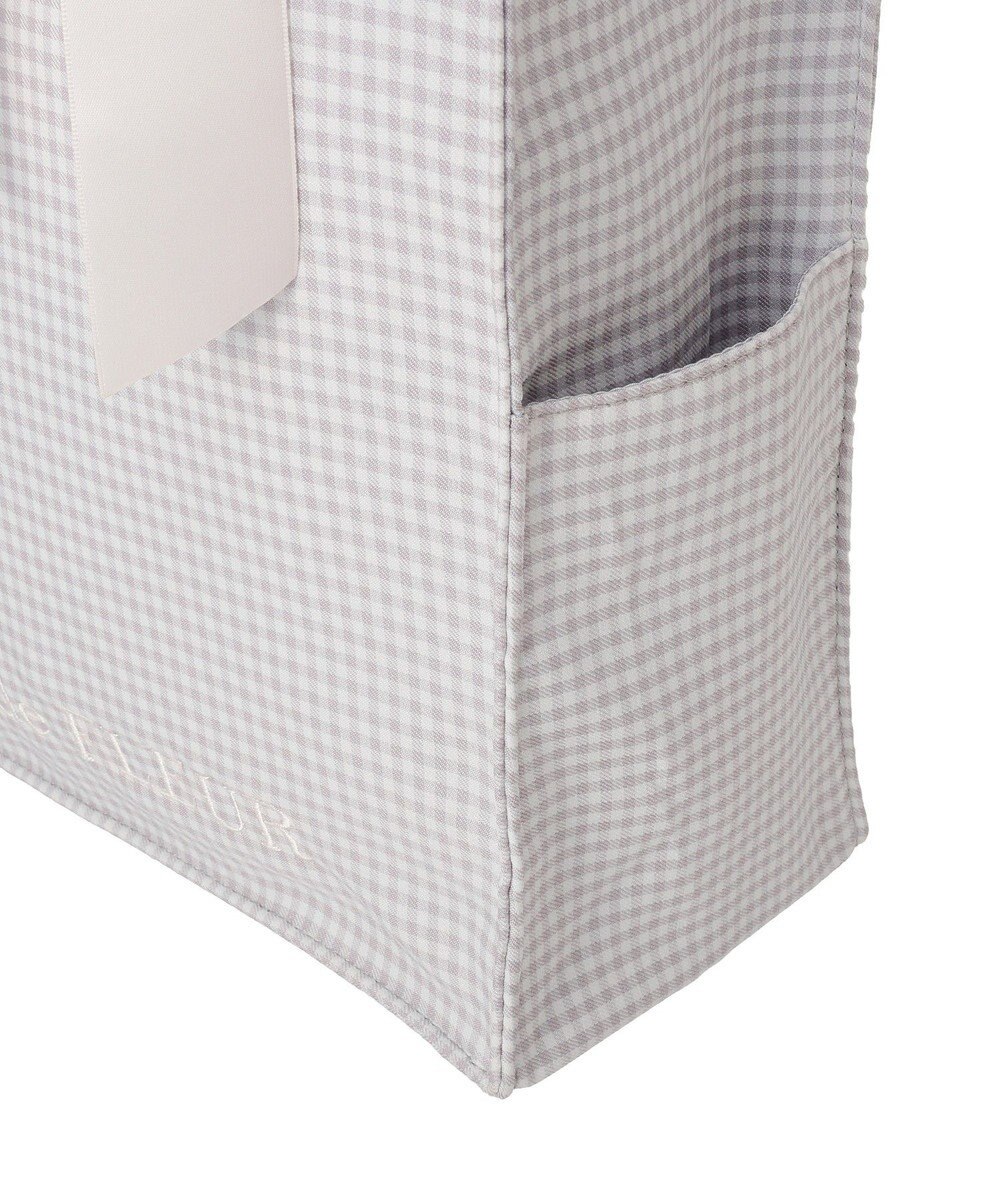 Maison de FLEUR ギンガムリボンスクエアトートバッグ 