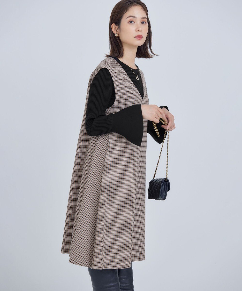 組曲 【WEB限定】ELENAフレアスリーブ リブニット 