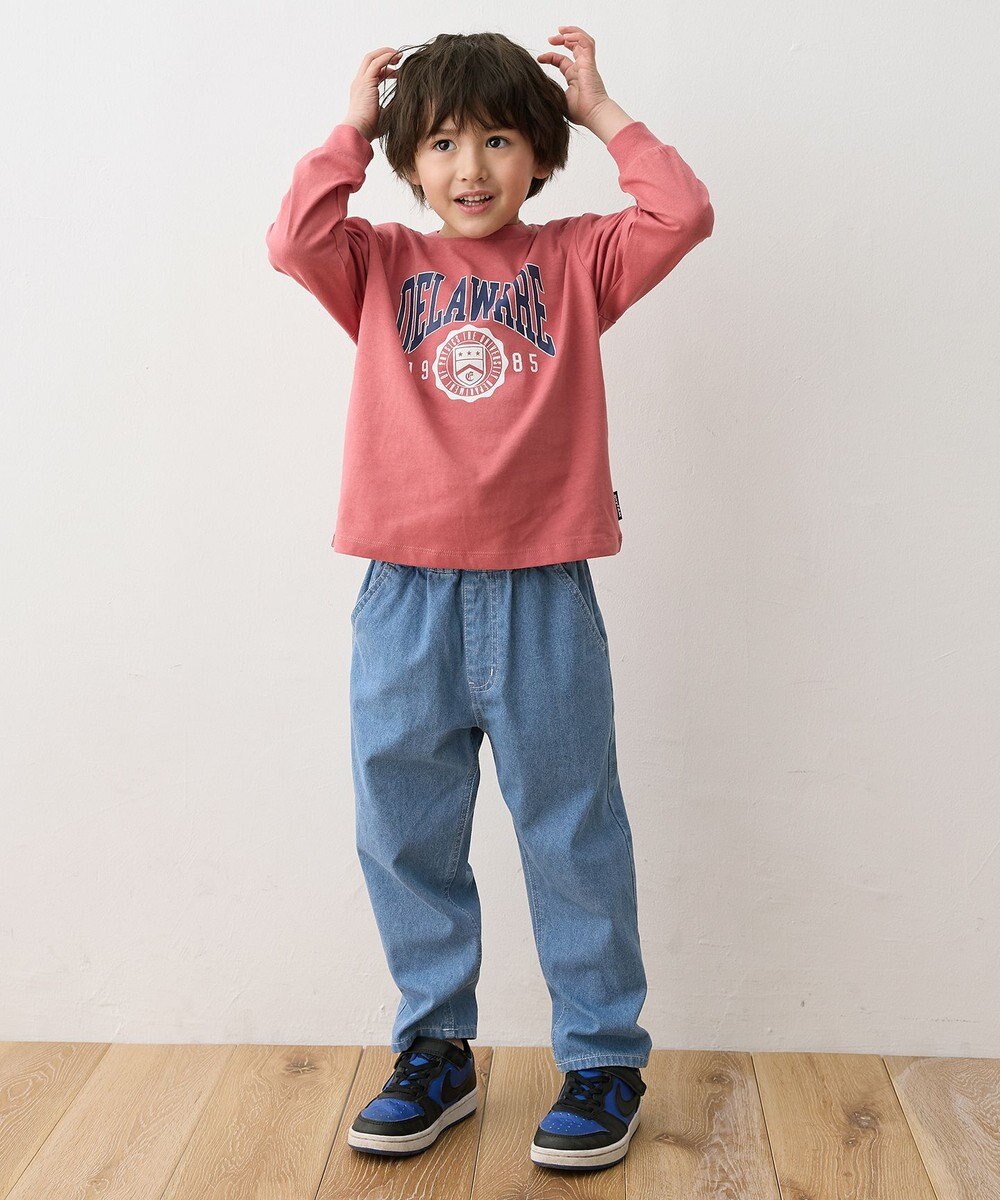 ANY KIDS ロゴプリント 長袖Tシャツ 