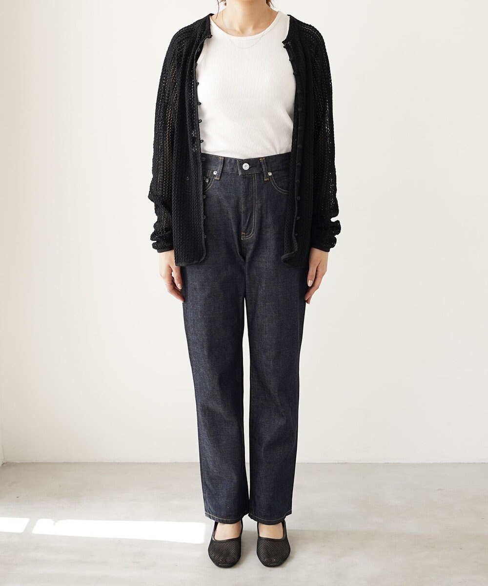 woadblue ＜坪田あさみさんコラボ＞ワイドテーパード  デニムパンツ 