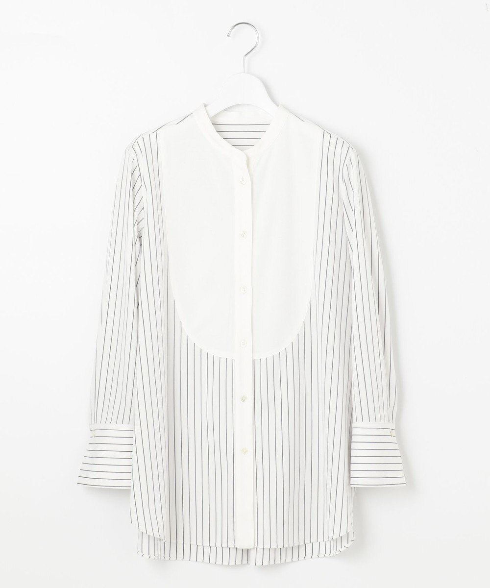 自由区 【洗える】ストレッチシャーティング ブザムシャツ 