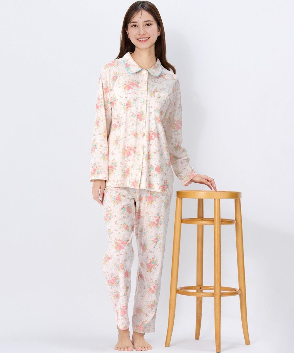 Wing パジャマ 綿100%(本体) 長袖 長ズボン レディース EP7050 ウイング／ワコール 