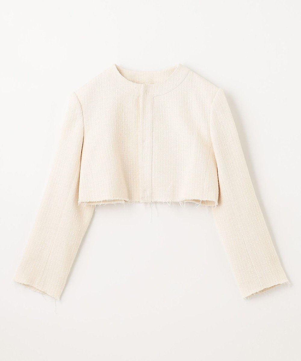 NAVE 【Nave】ストライプツィード クロップドジャケット 