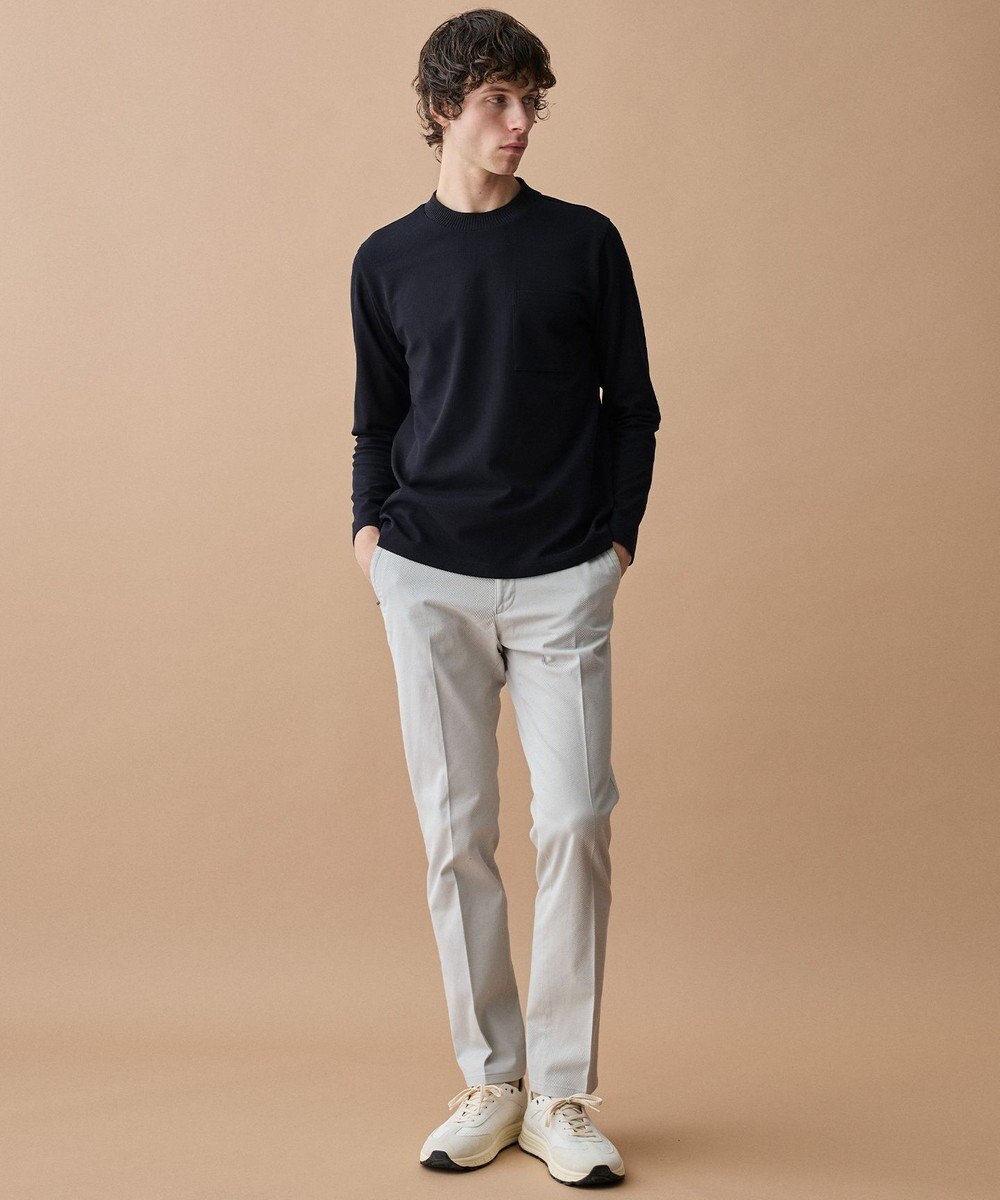 JOSEPH ABBOUD 【JAPANファブリック・日本縫製・清涼】ミラノリブWフェイス長袖Tシャツ 