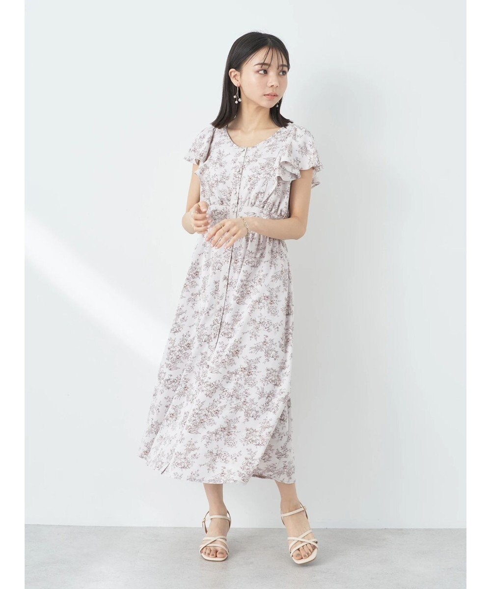 earth music&ecology フラワーフレアワンピース 
