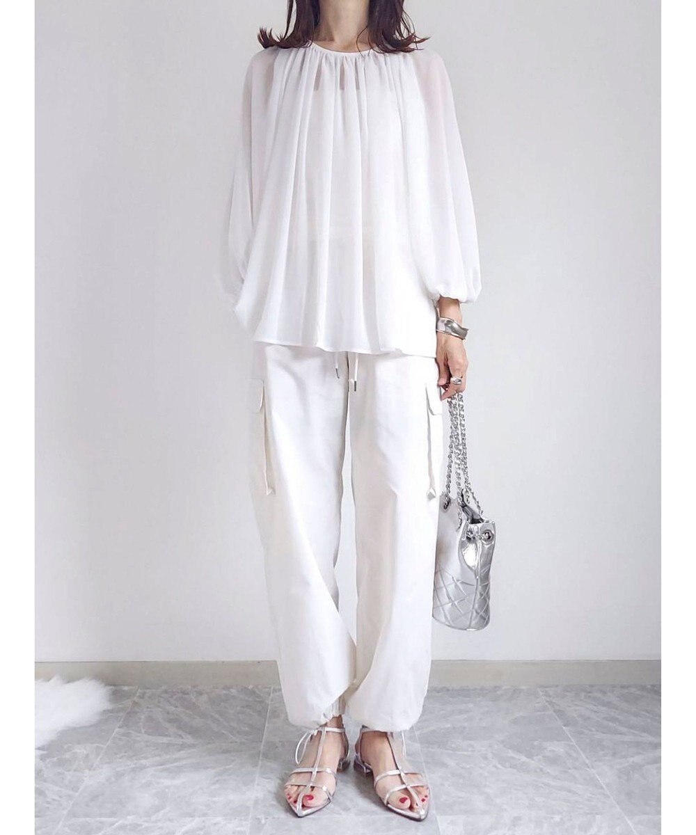 Green Parks AnriettMusee ボリュームシアーブラウス 