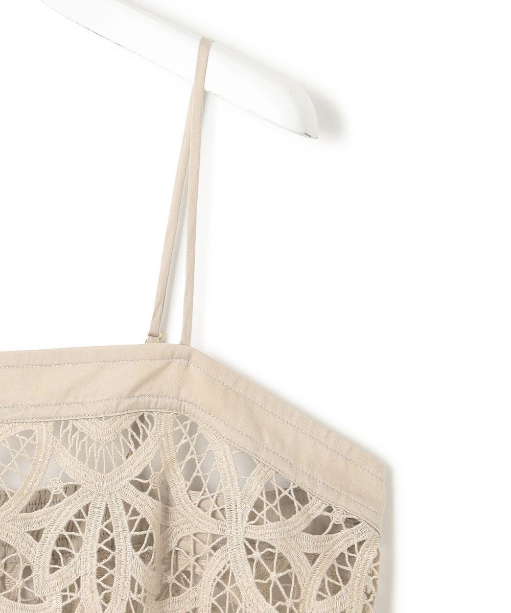 23区 S 【好評につき新色追加/汗じみ防止】エンブロイダリージャージー レースキャミソール付き カットソー 