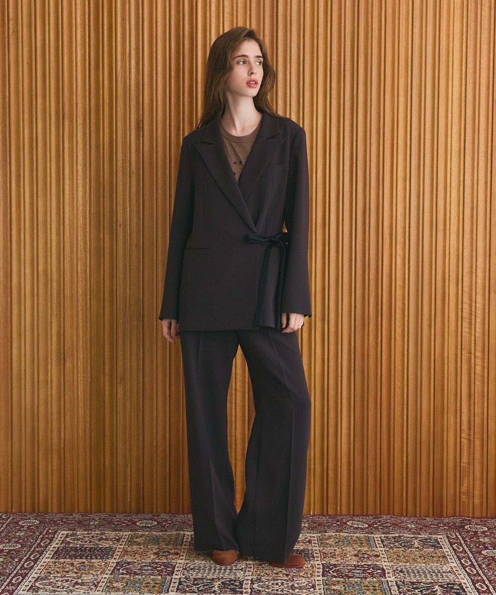 GRACE CONTINENTAL サテンボウ付テーラードジャケット 