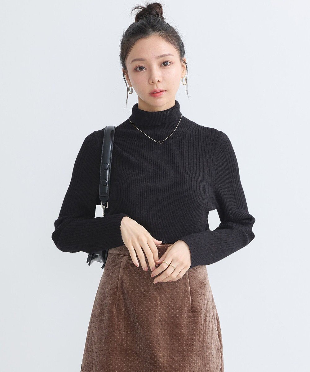 earth music&ecology やわらかタッチタートルネックニットプルオーバー 