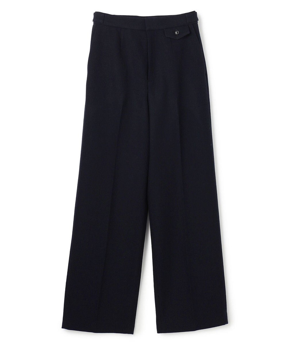 BEIGE， BUNNELL / ウールタブボタンストレートパンツ 