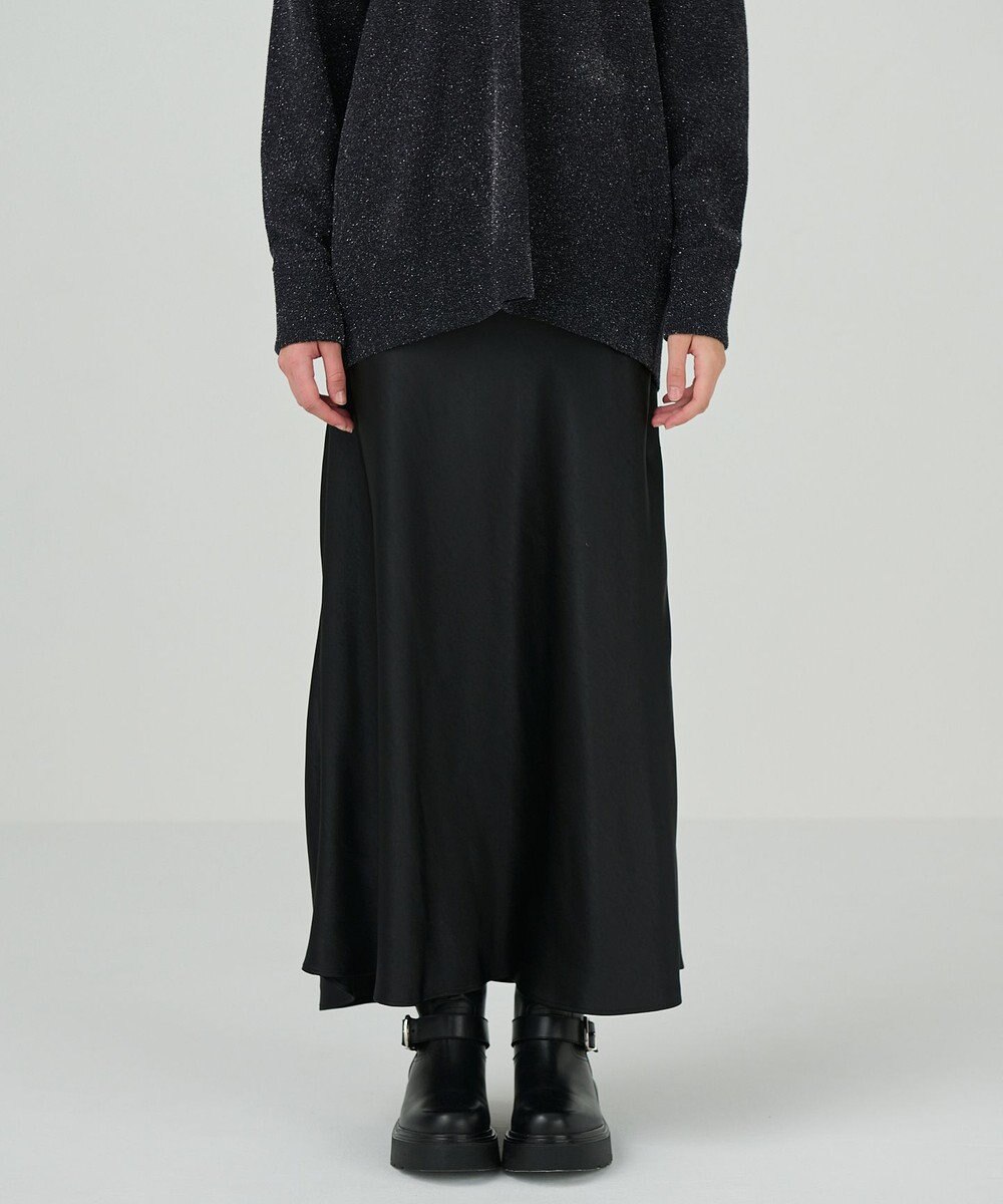 GRACE CONTINENTAL サテンストレッチイージースカート 