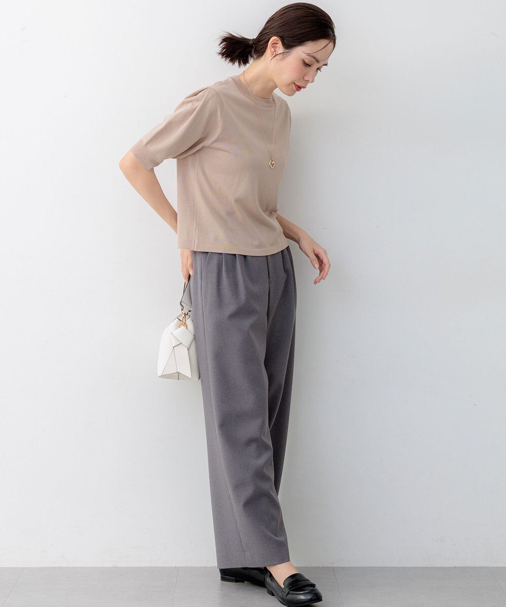 組曲 【先行予約】シアー ニット５分袖 プルオーバー 