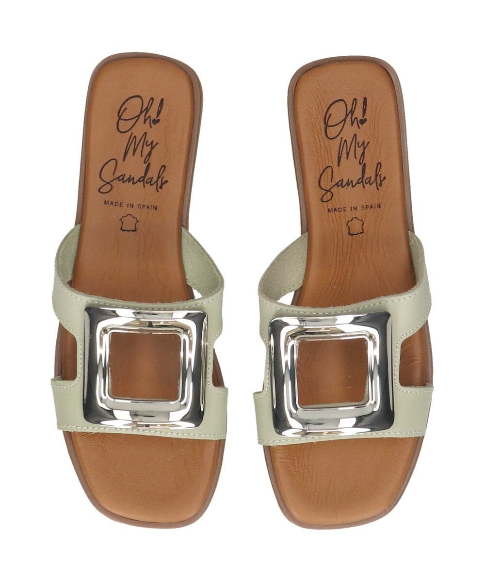 INTER-CHAUSSURES 【Oh my Sandals】メタルバックルフラットサンダル 