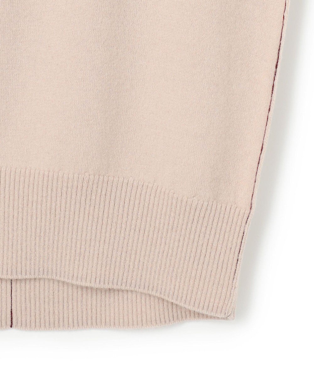 BEIGE， 【洗える】POMPE / ウールカシミヤ配色ラインクルーネックニット 