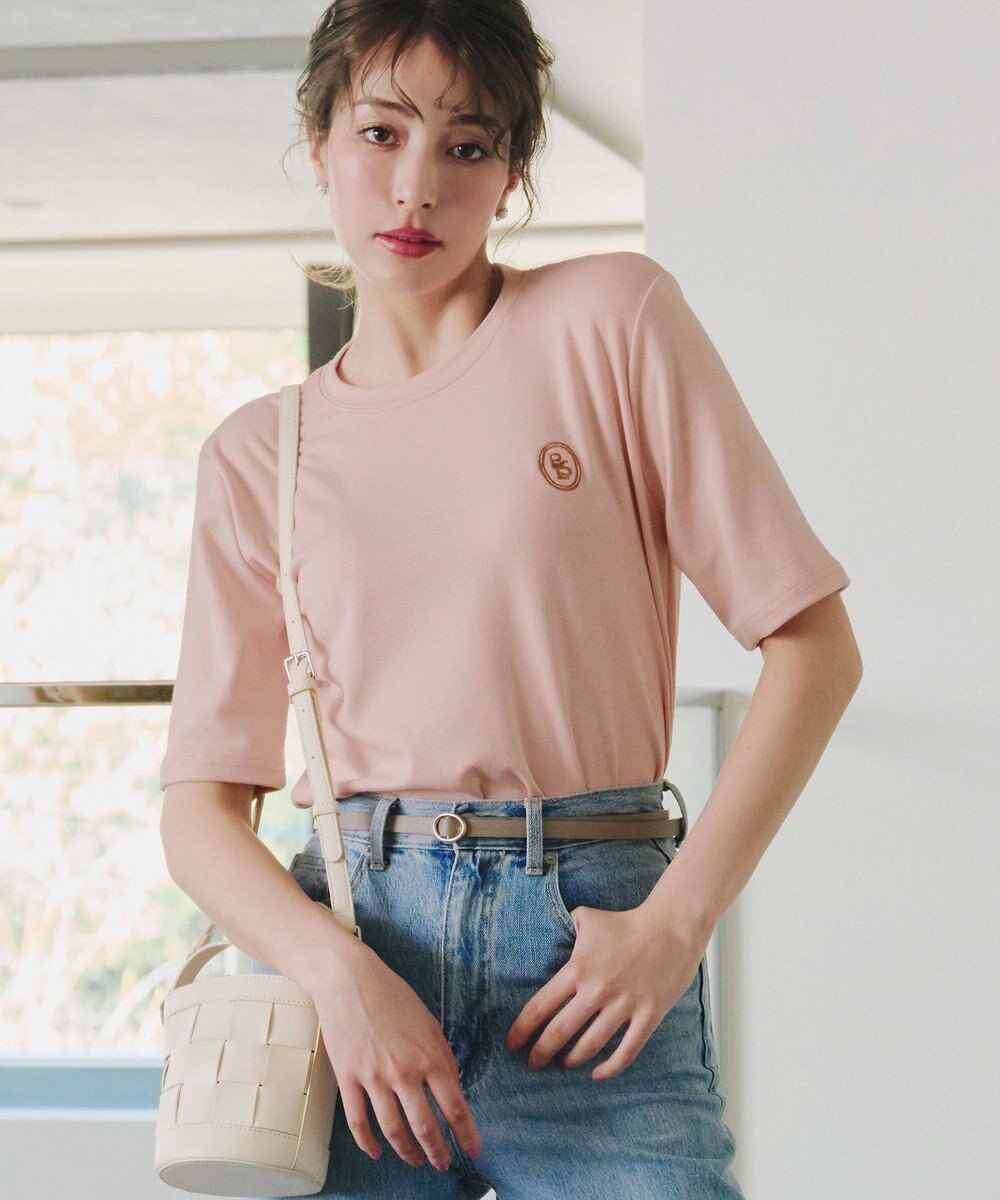 Tiaclasse 【洗える】刺繍ロゴカットソーTシャツ 