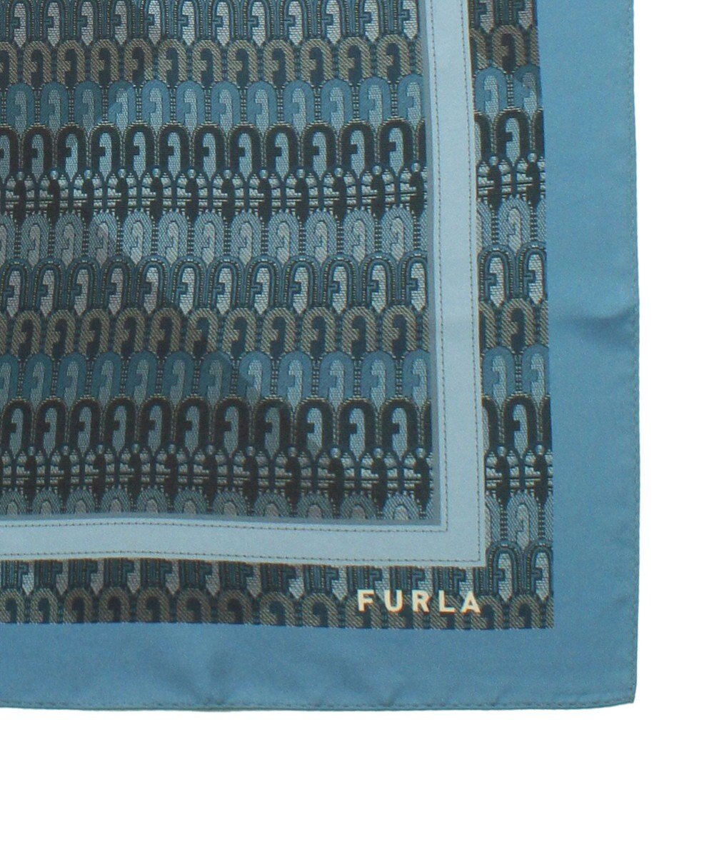 MOONBAT FURLA モノグラム柄シルク100%スカーフ 65×65cm 