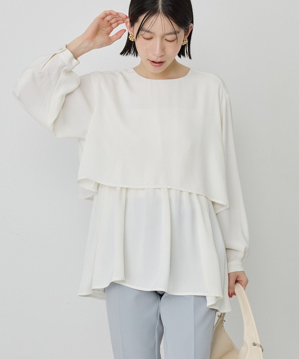 AMERICAN HOLIC 【イージーケア】Ｗクロスティアードブラウス 